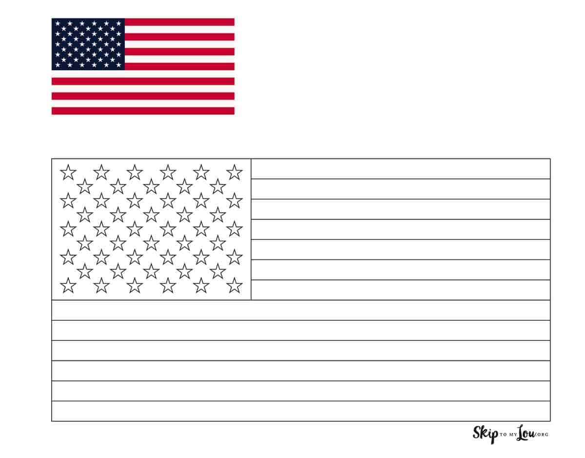 american flag coloring page preschool