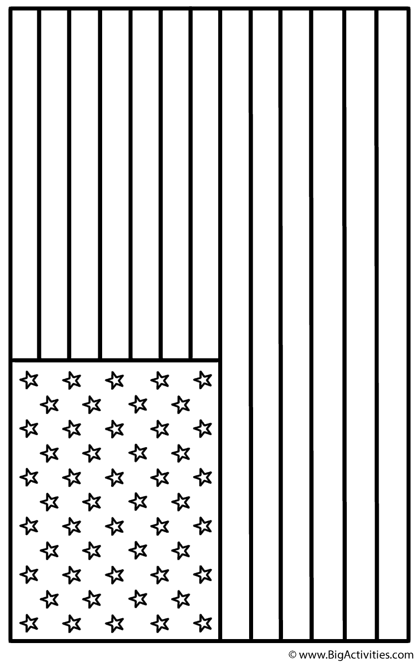 American Flag Landscape Coloring Page Veteran s Day 
