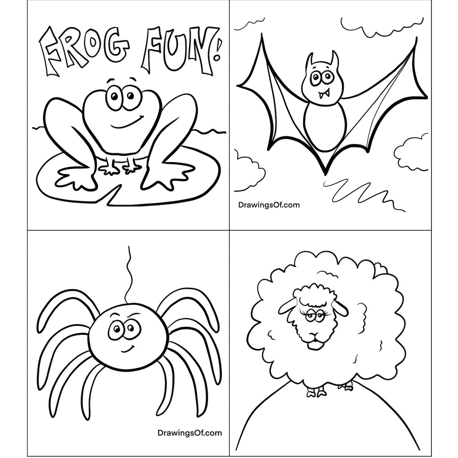 preschool animal coloring pages