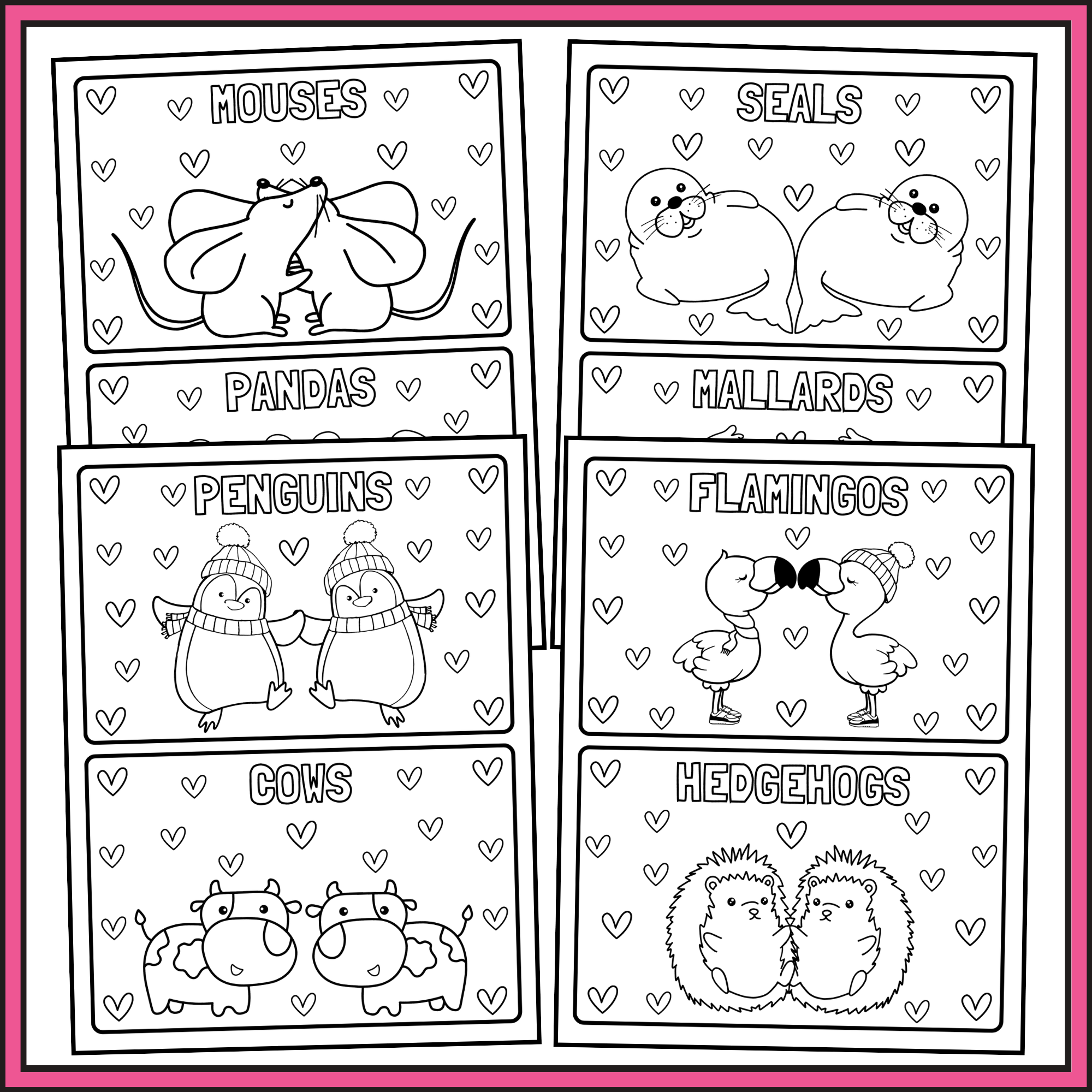 Animal Couple Valentine Coloring Pages Valentine s Day Coloring Pages Made By Teachers