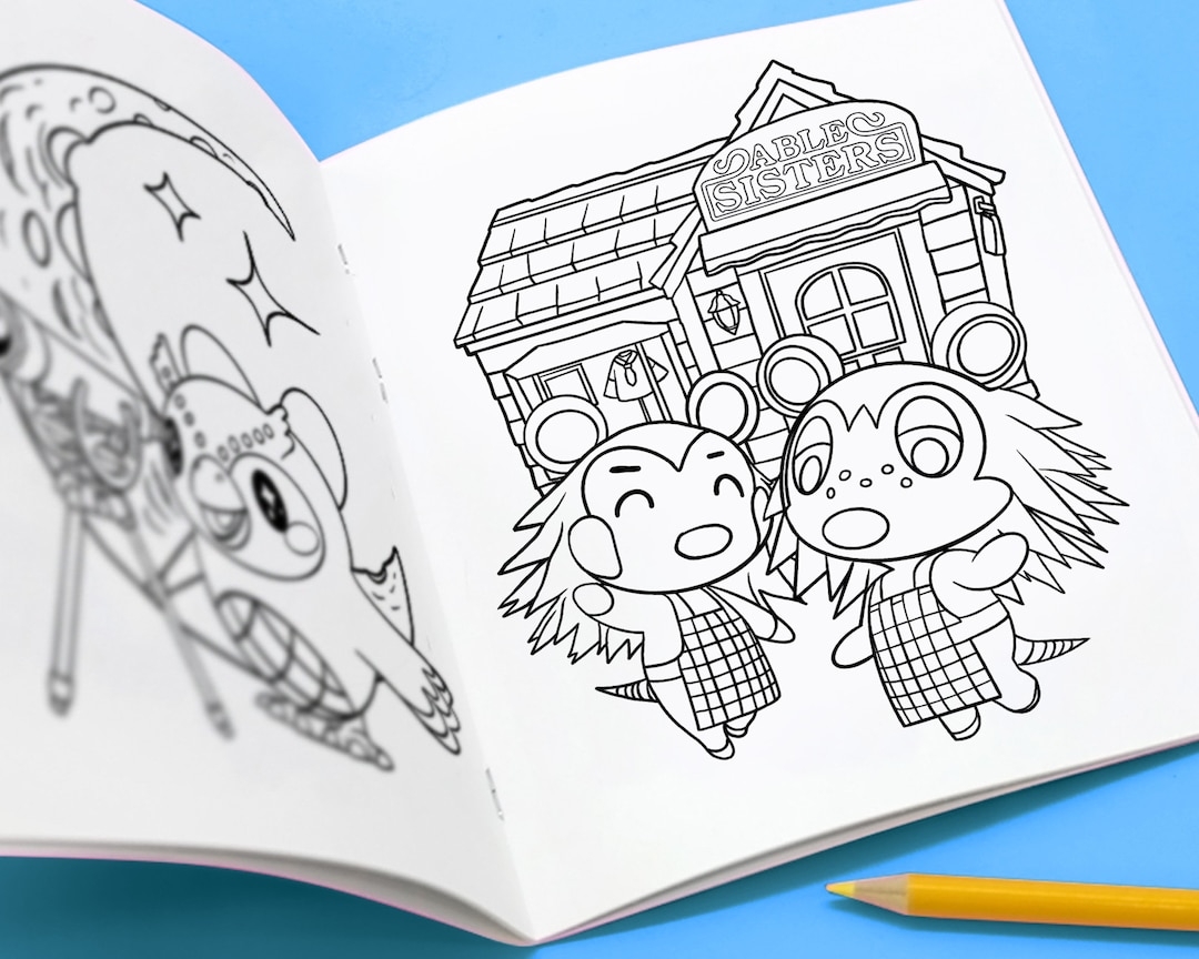 Animal Crossing Coloring Book Vol 1 15 pages Etsy