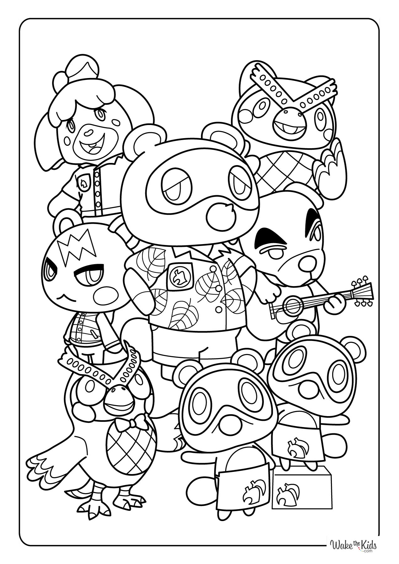 Animal Crossing Coloring Pages Free Printable PDFs WakeTheKids