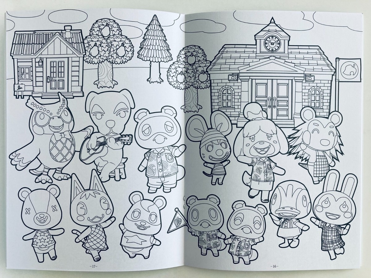 Animal Crossing New Horizons Coloring Book With Character List Message Cards EBay