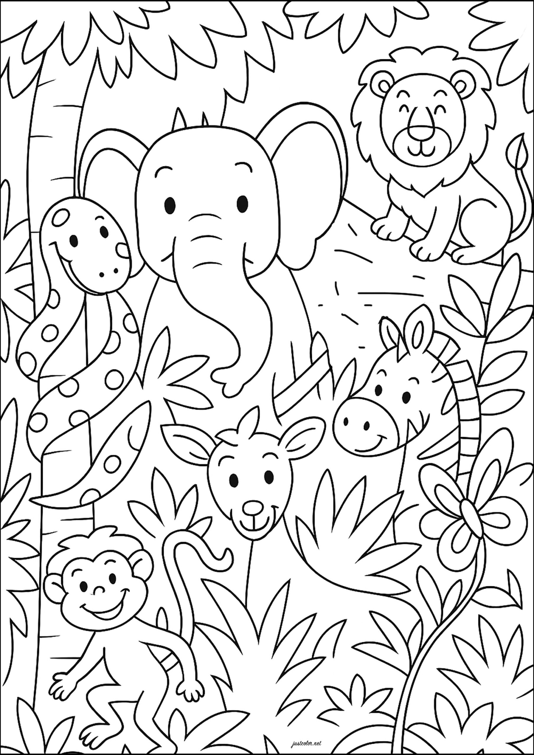 Animals Of Africa Africa Coloring Pages For Kids