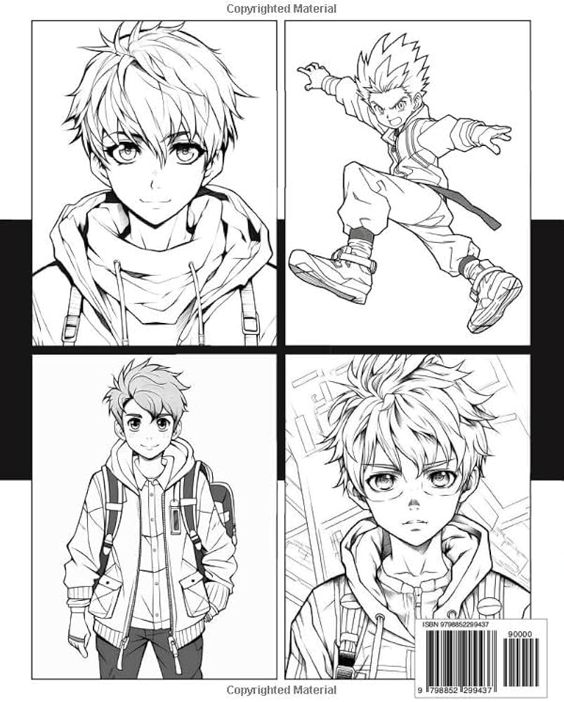 Anime Boys Coloring Book 50 Cool Anime Manga Characters To Color For Kids And Teens Yamamoto Hikaru 9798852299437 Amazon Books