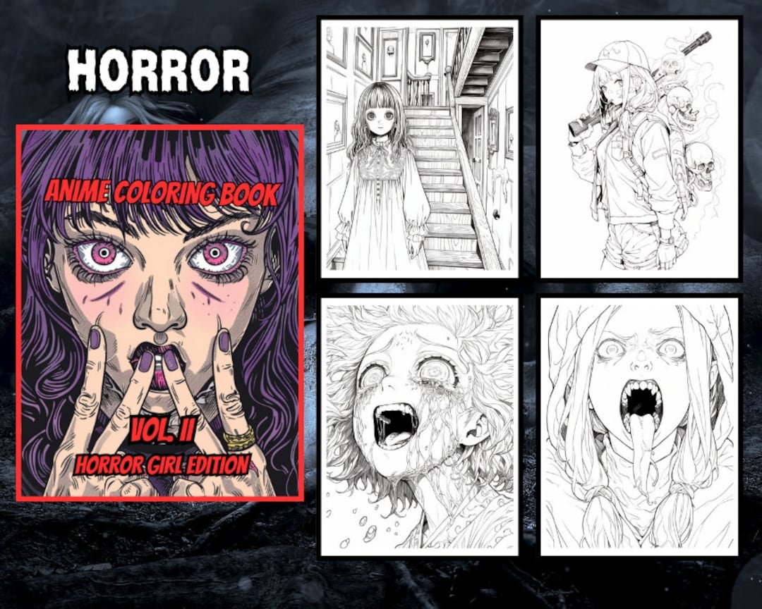 anime horror coloring pages
