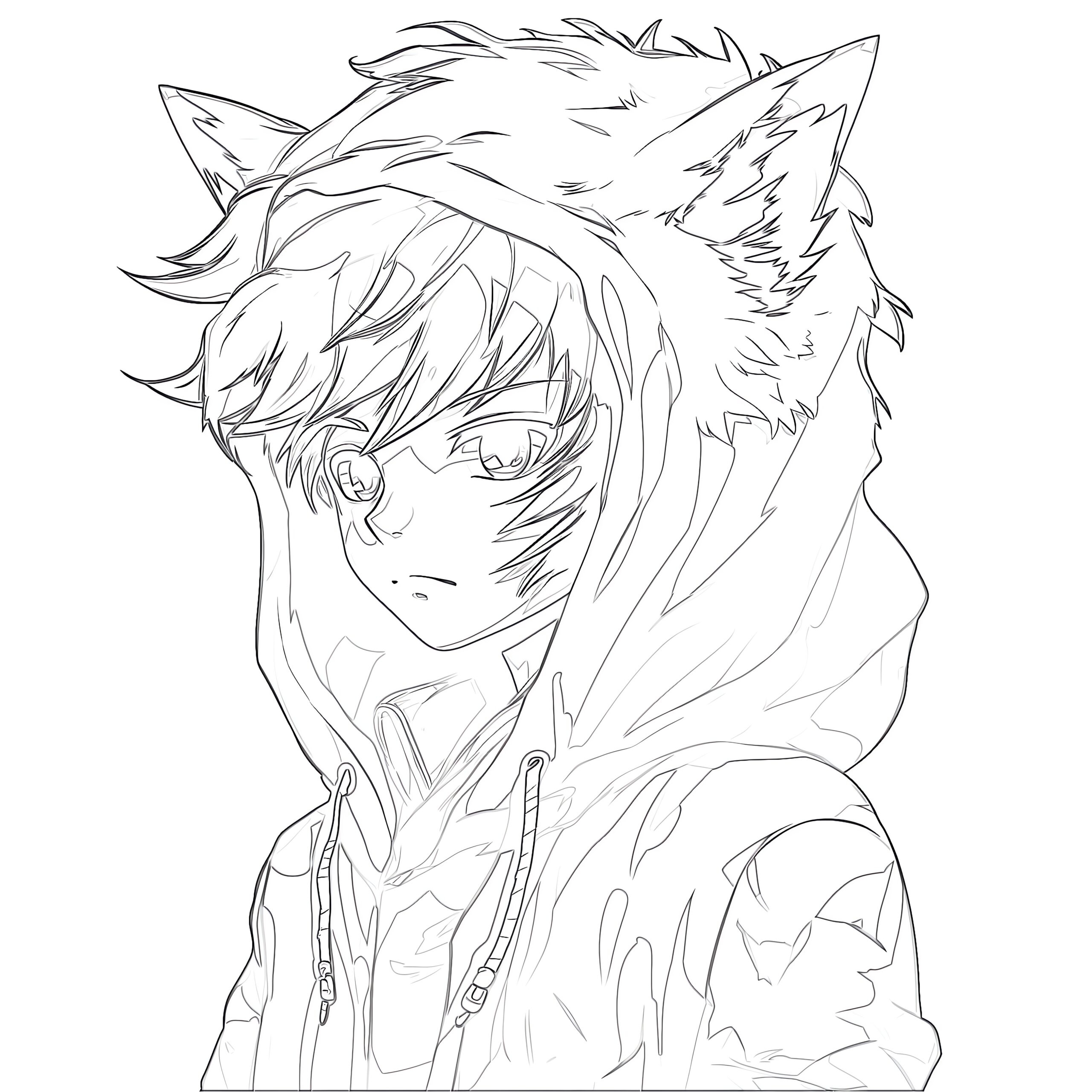 Anime Coloring Page Printable Coloring Pages Mimi Panda