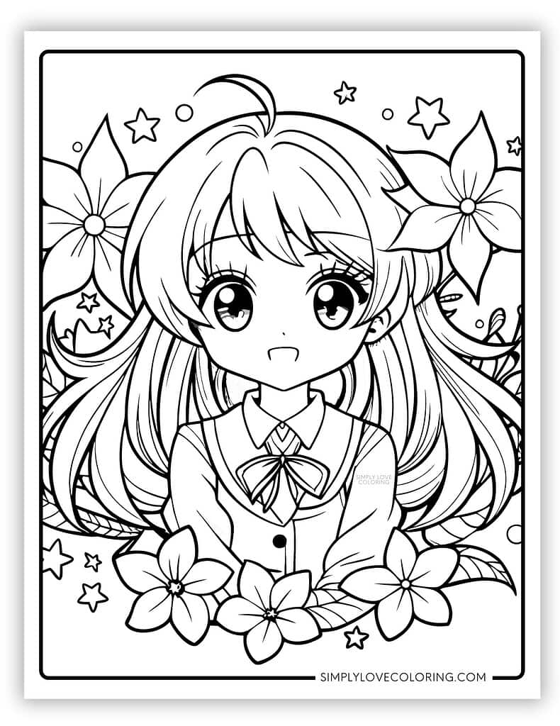 anime coloring pages free