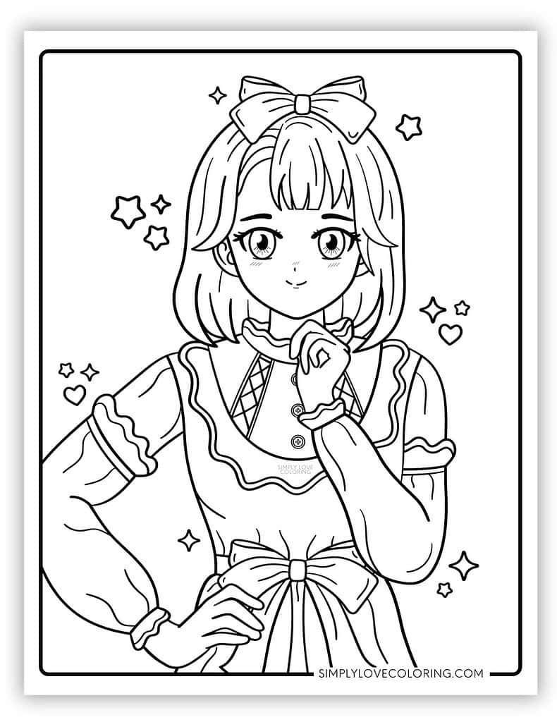 Anime Coloring Pages Free PDF Printables Simply Love Coloring