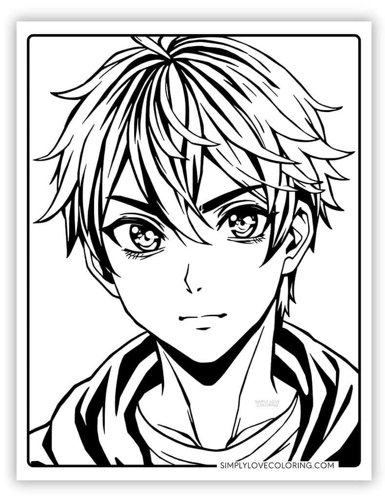 anime character coloring pages