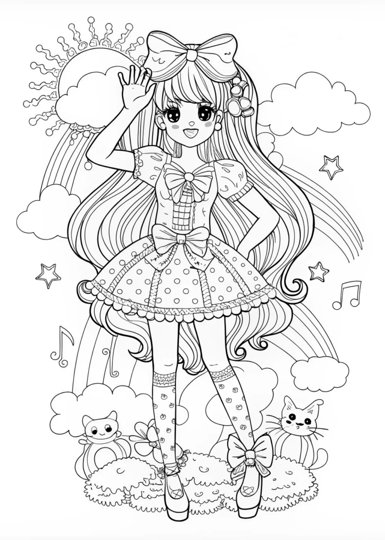 anime coloring pages for kids