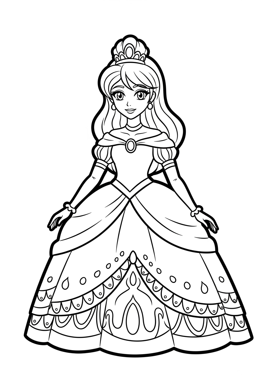 Anime Princess Coloring Page Printable And Fun