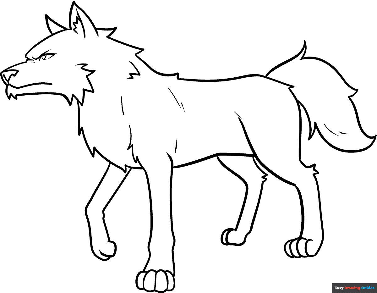coloring pages of anime wolves