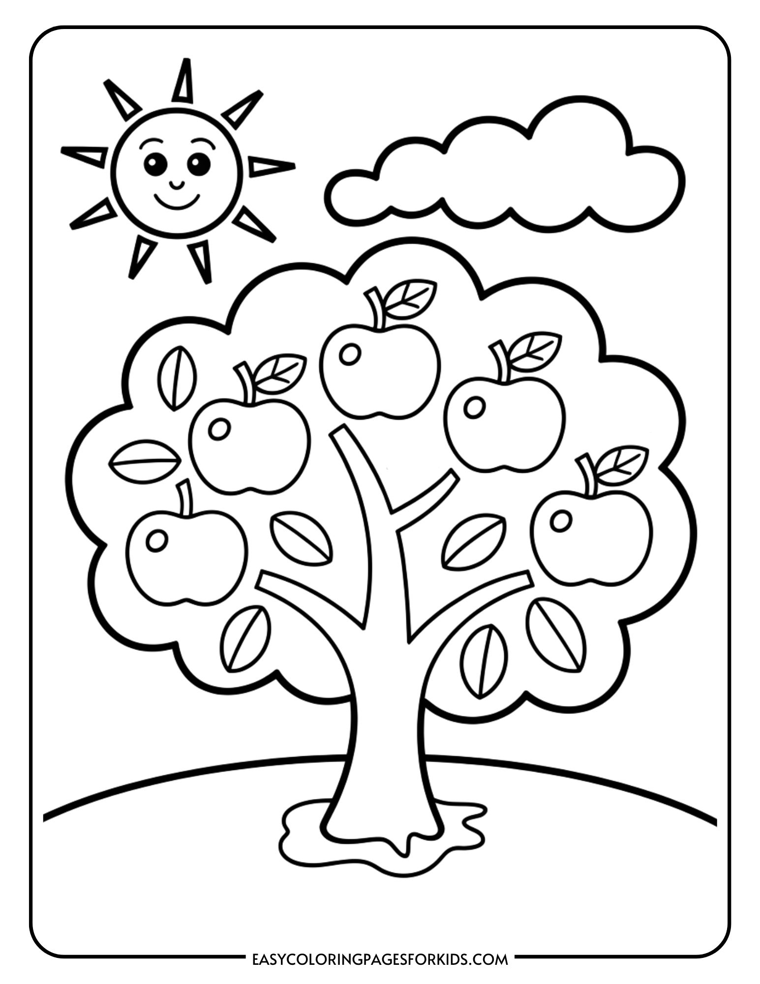 tree coloring pages