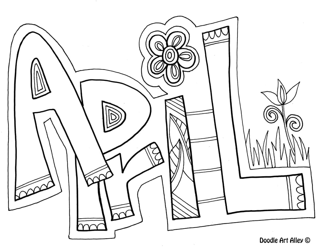 april coloring pages