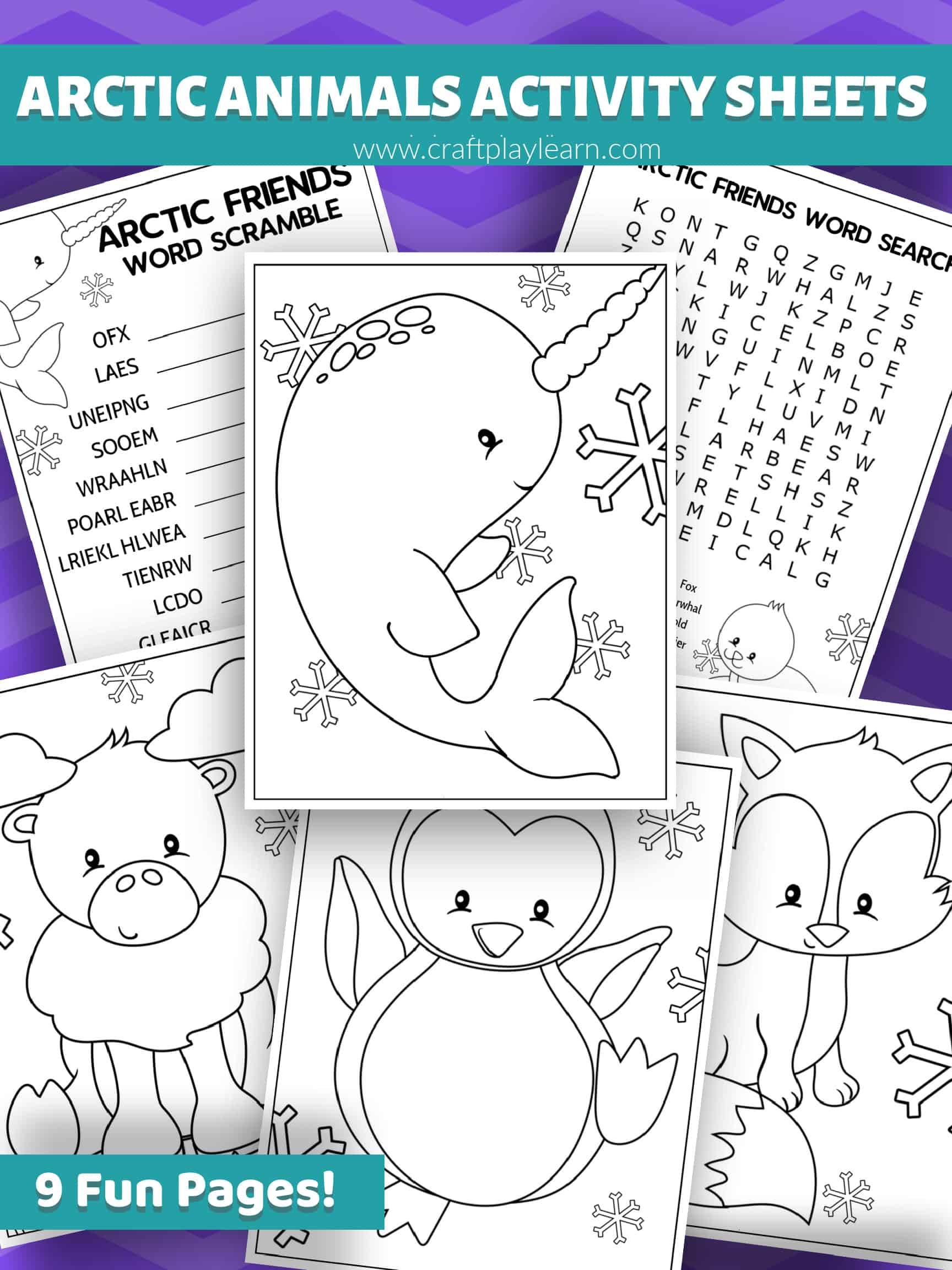free printable arctic animal coloring pages
