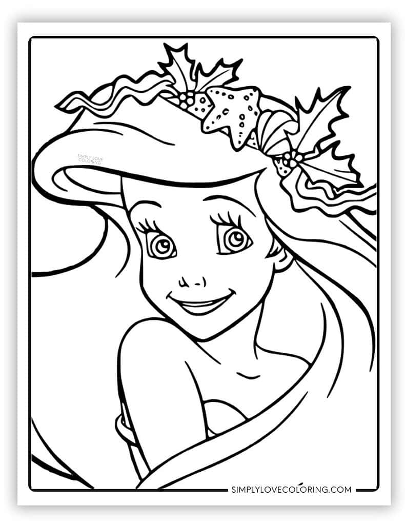 Ariel Coloring Pages Free PDF Printables Simply Love Coloring