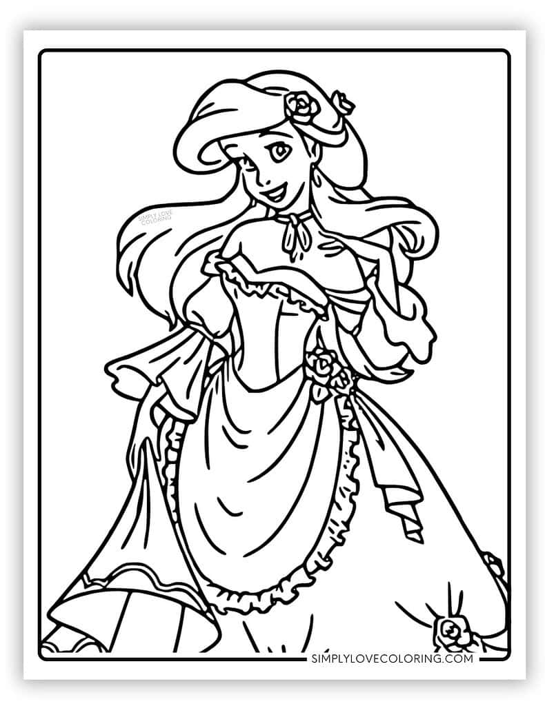 ariel coloring pages