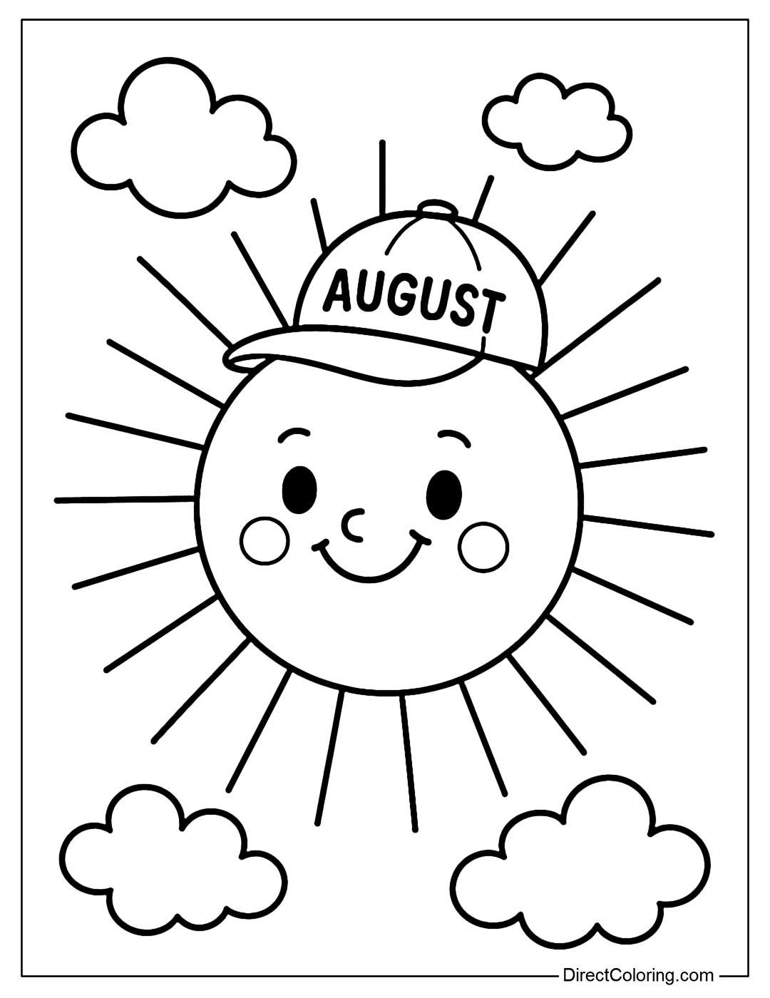 preschool sun coloring page