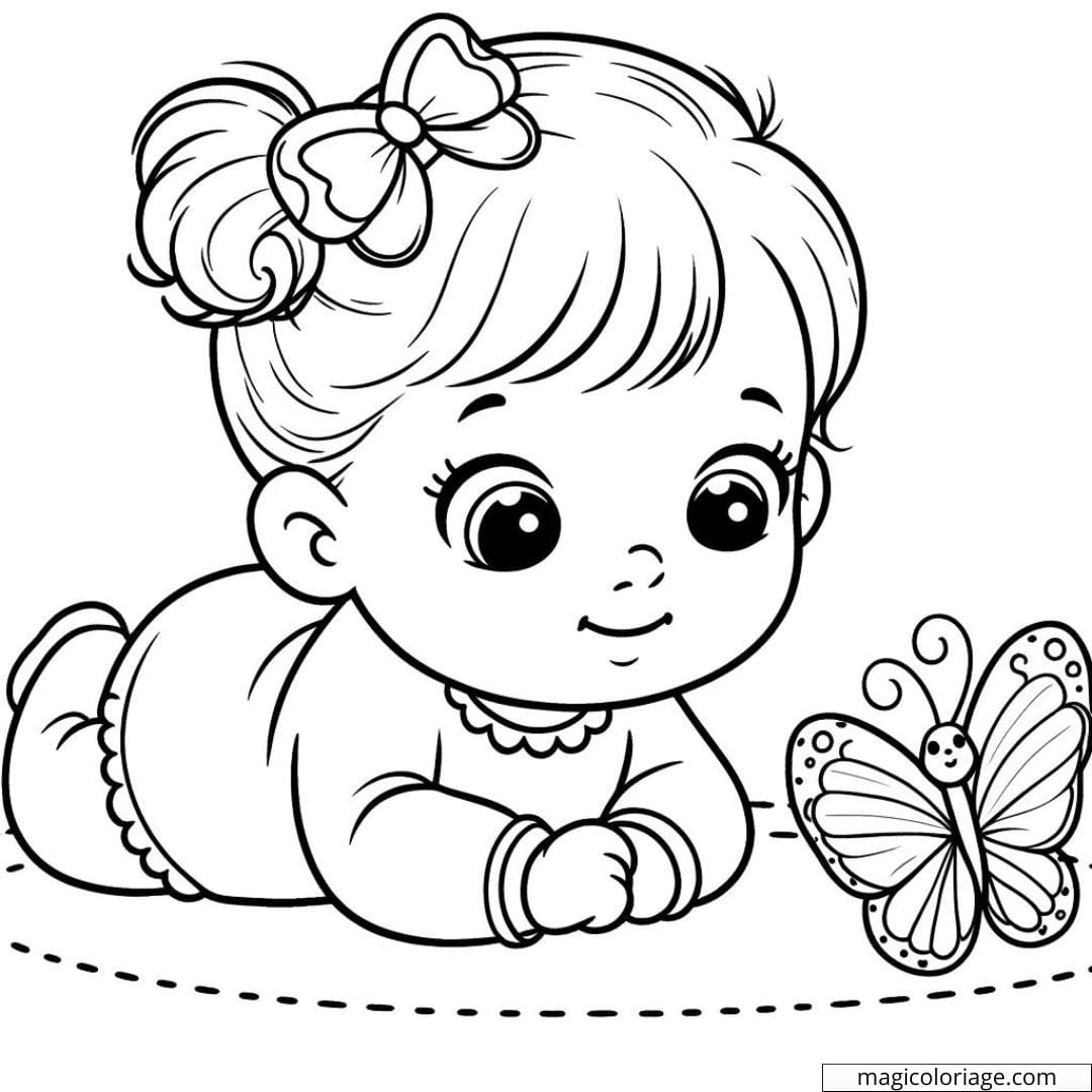 Baby Coloring Pages 42 Printable Drawings Free PDF 