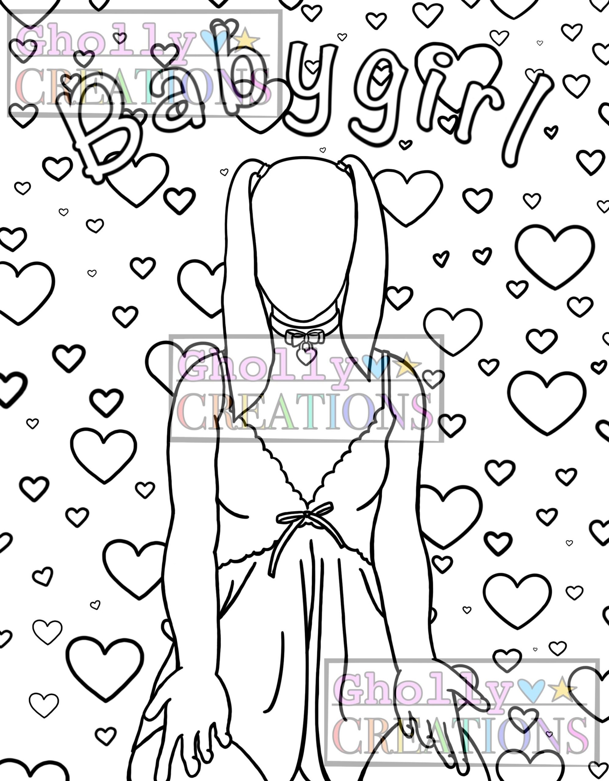 cute ddlg coloring page