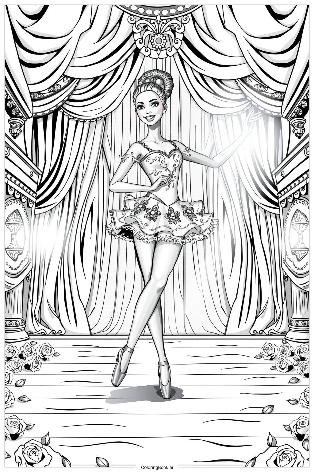 ballerina coloring page