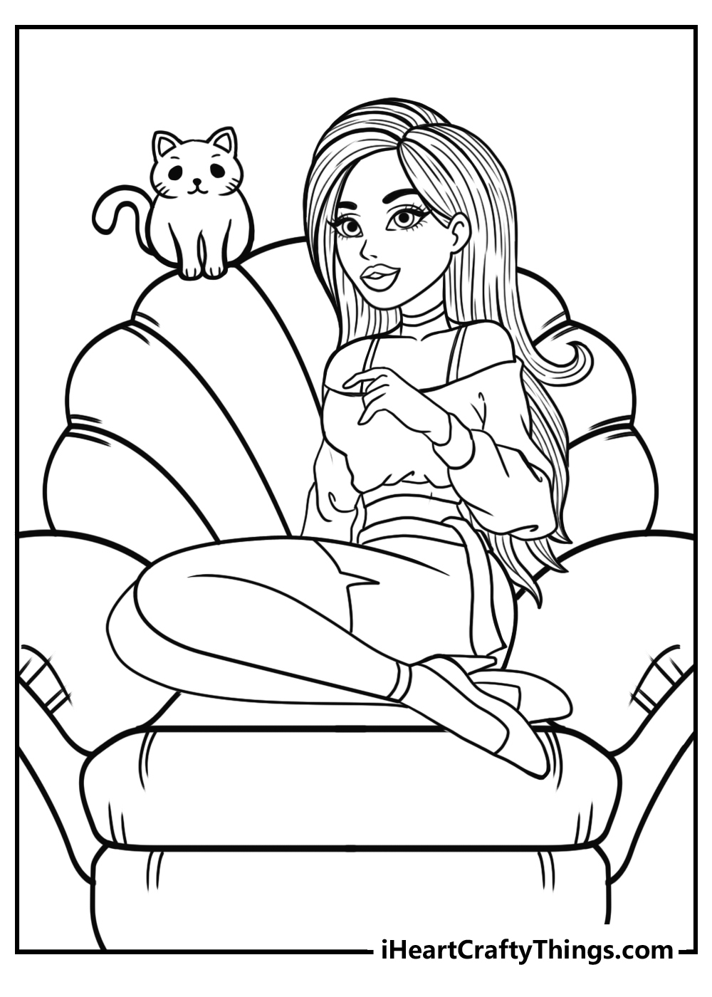 Barbie Coloring Page With Dog Barbie Outline Images For Colouring Line Art Barbie Doll Barbie