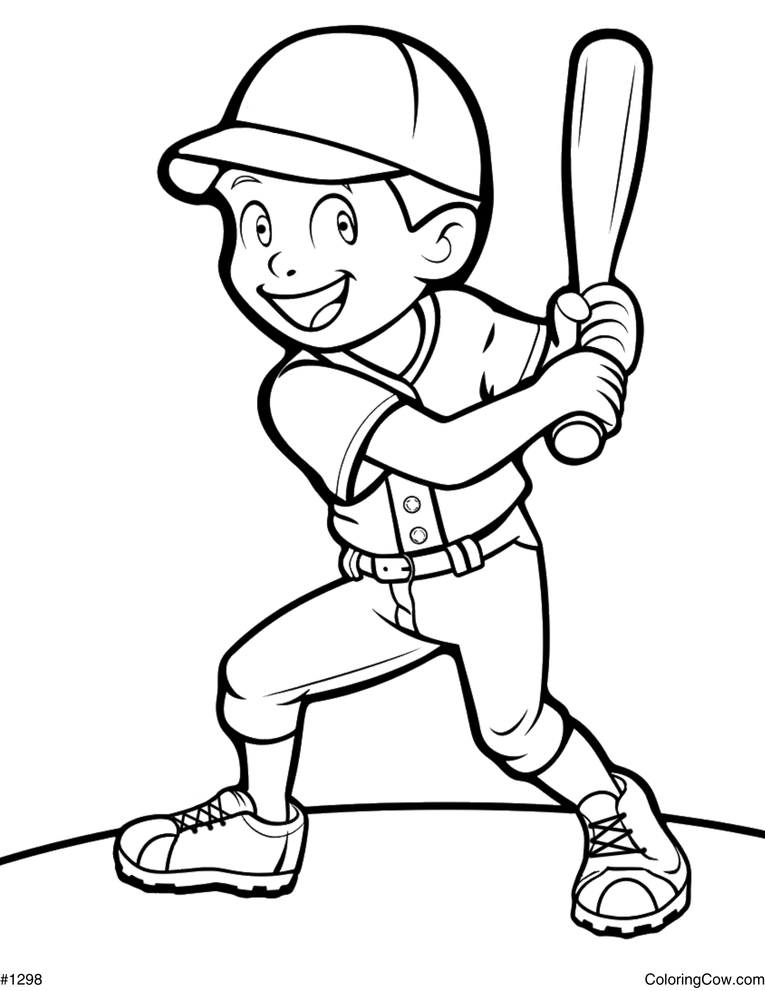 baseball coloring page