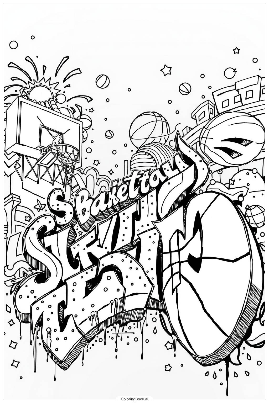 graffiti coloring pages