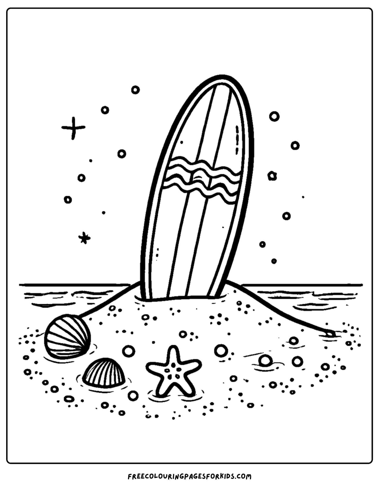 Beach Coloring Pages
