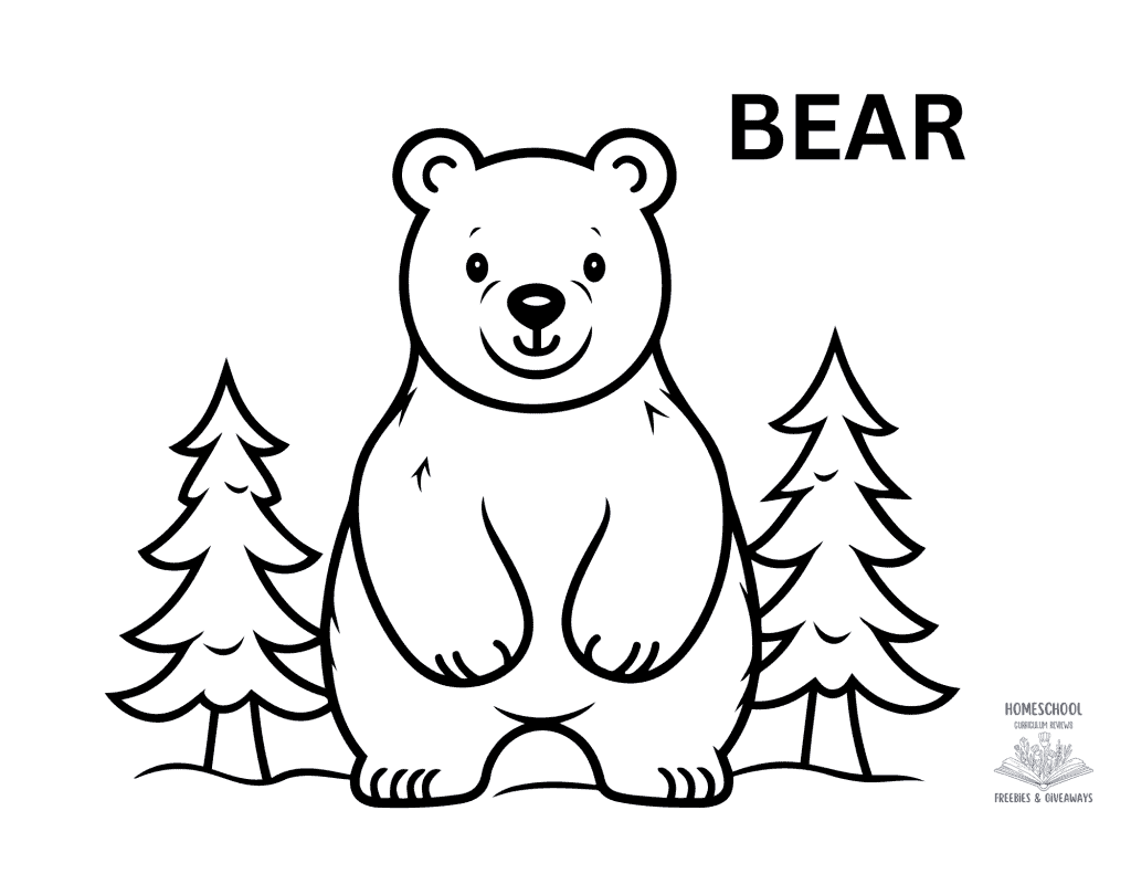 Bear Coloring Page Homeschool Freebies And Giveaways