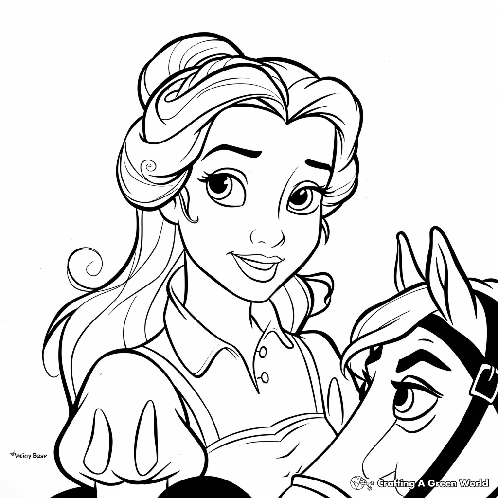 beauty and beast coloring pages
