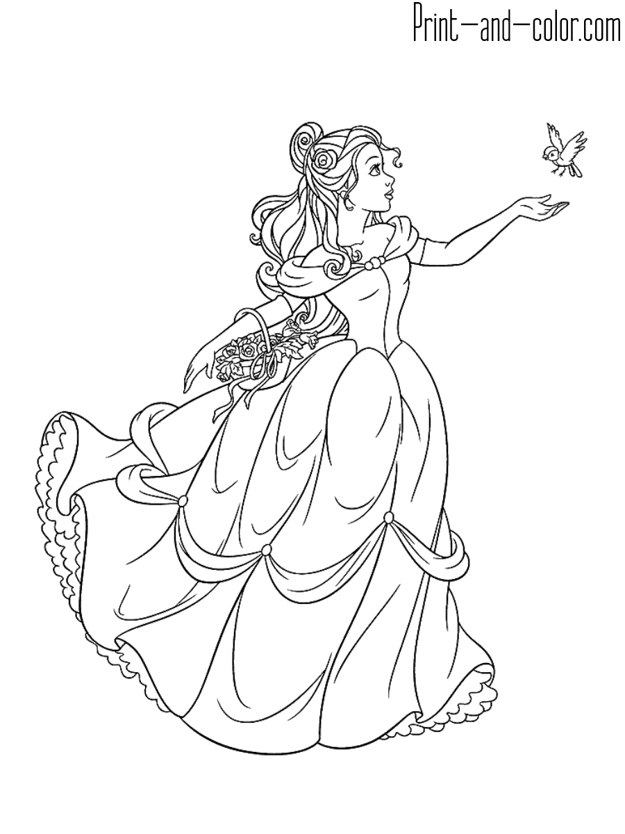Beauty And The Beast Coloring Pages Print And Color