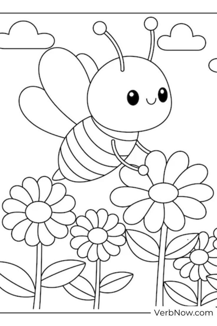 flower coloring pages for preschool