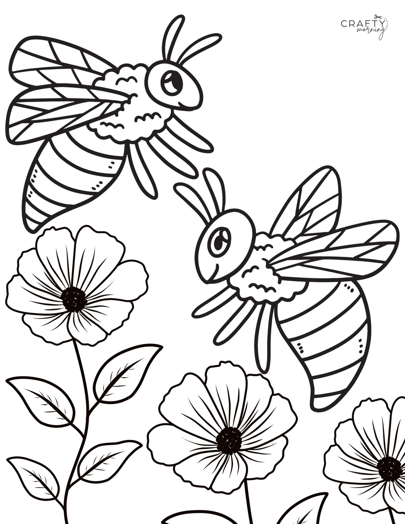 bees coloring pages