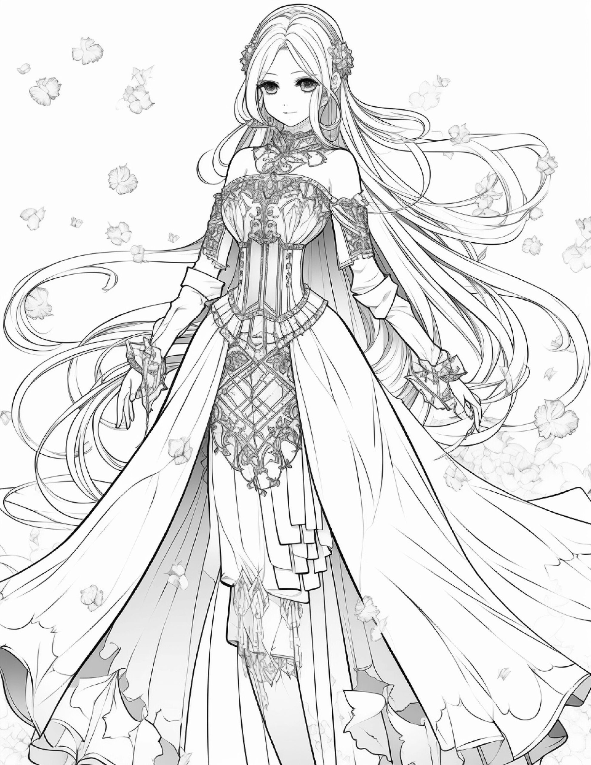 Best Seller 300 Anime Princess Coloring Pages Adults Coloring Pages Printable Digital Instant Download PDF Best Selling Item Popular Item Etsy