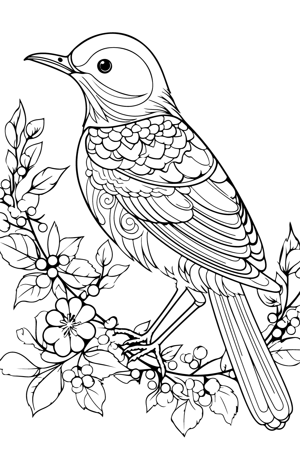 bird coloring page