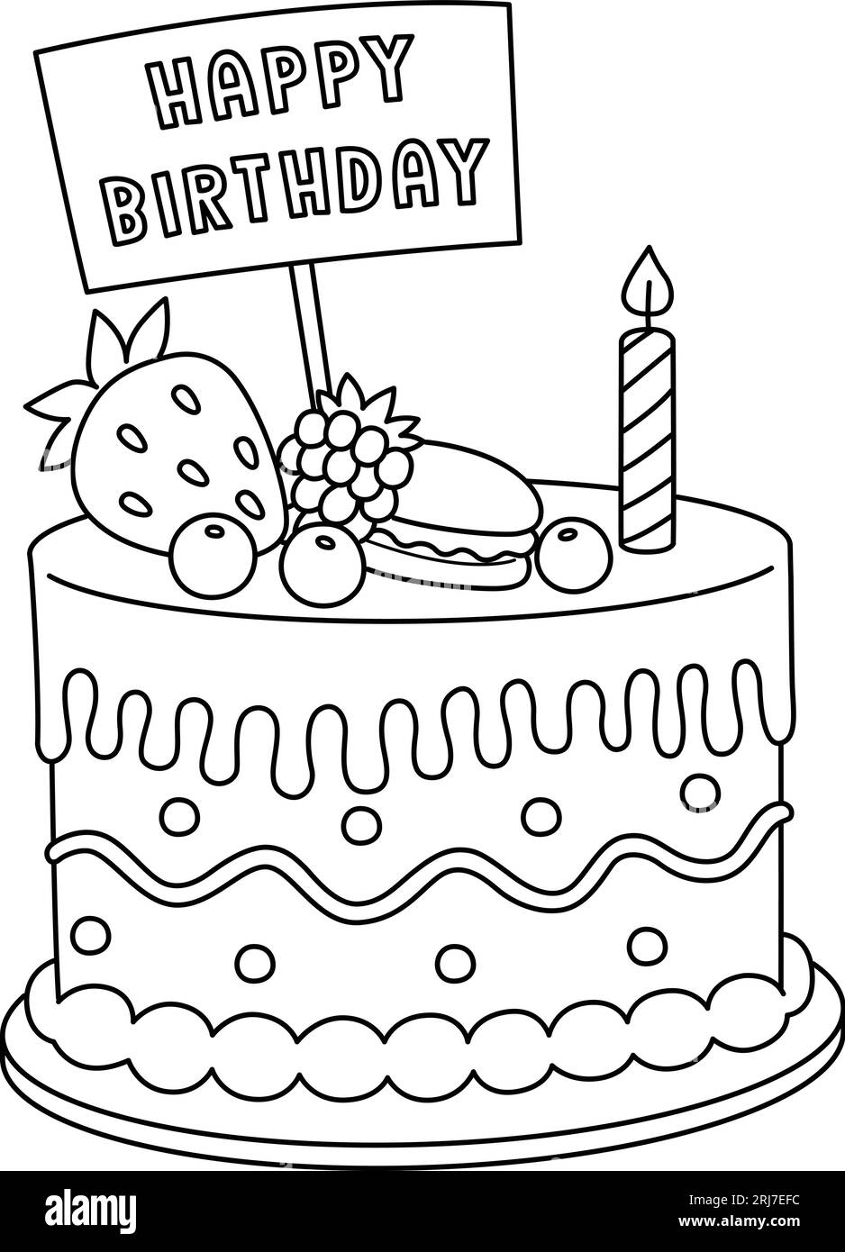 Birthday Cake Kids Black And White Stock Photos Images Page 2 Alamy