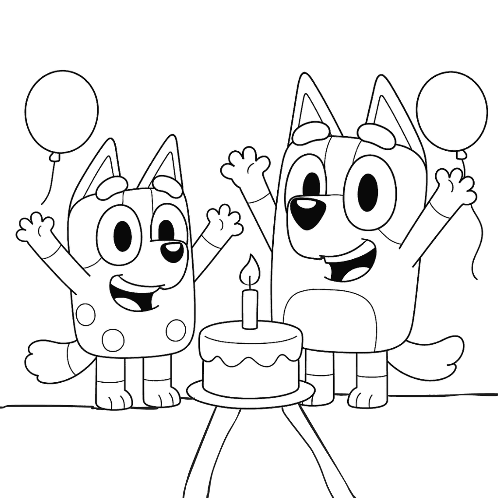 bluey coloring pages free
