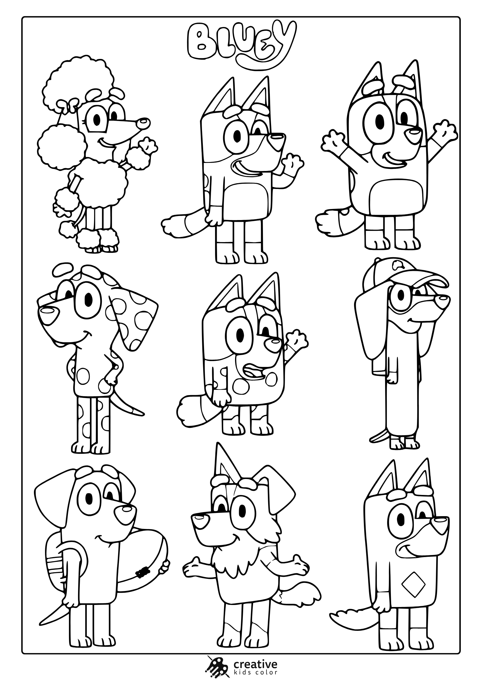 Bluey Coloring Pages 60 Free Printable PDFs 