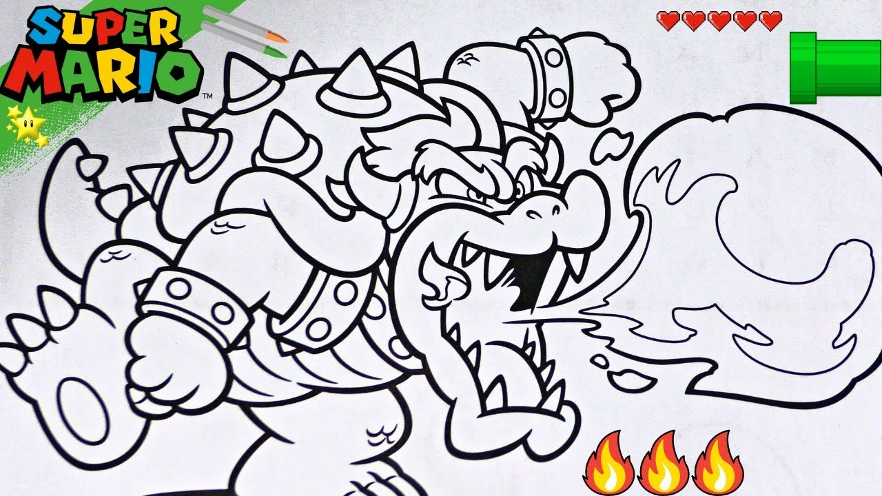 bowser coloring pages