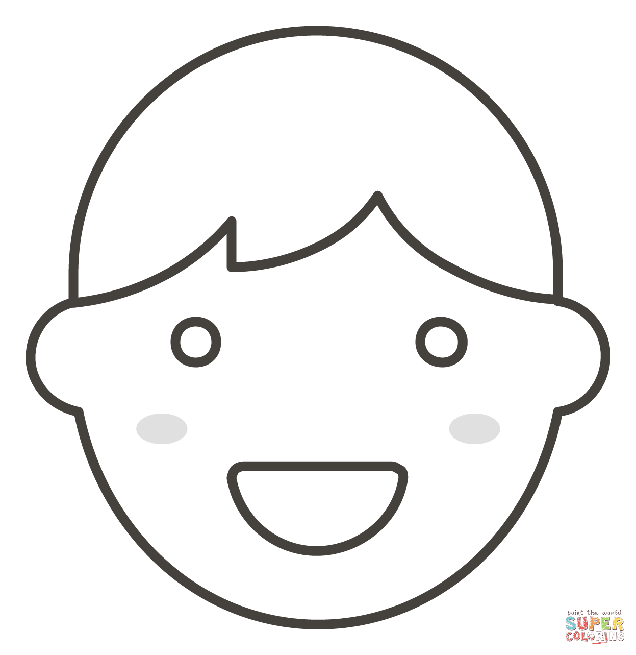 Boy Coloring Page Free Printable