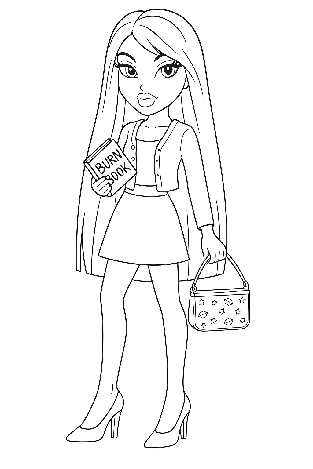 Bratz Mean Girls Coloring Pages Cady Karen Gretchen Regina YouLoveIt