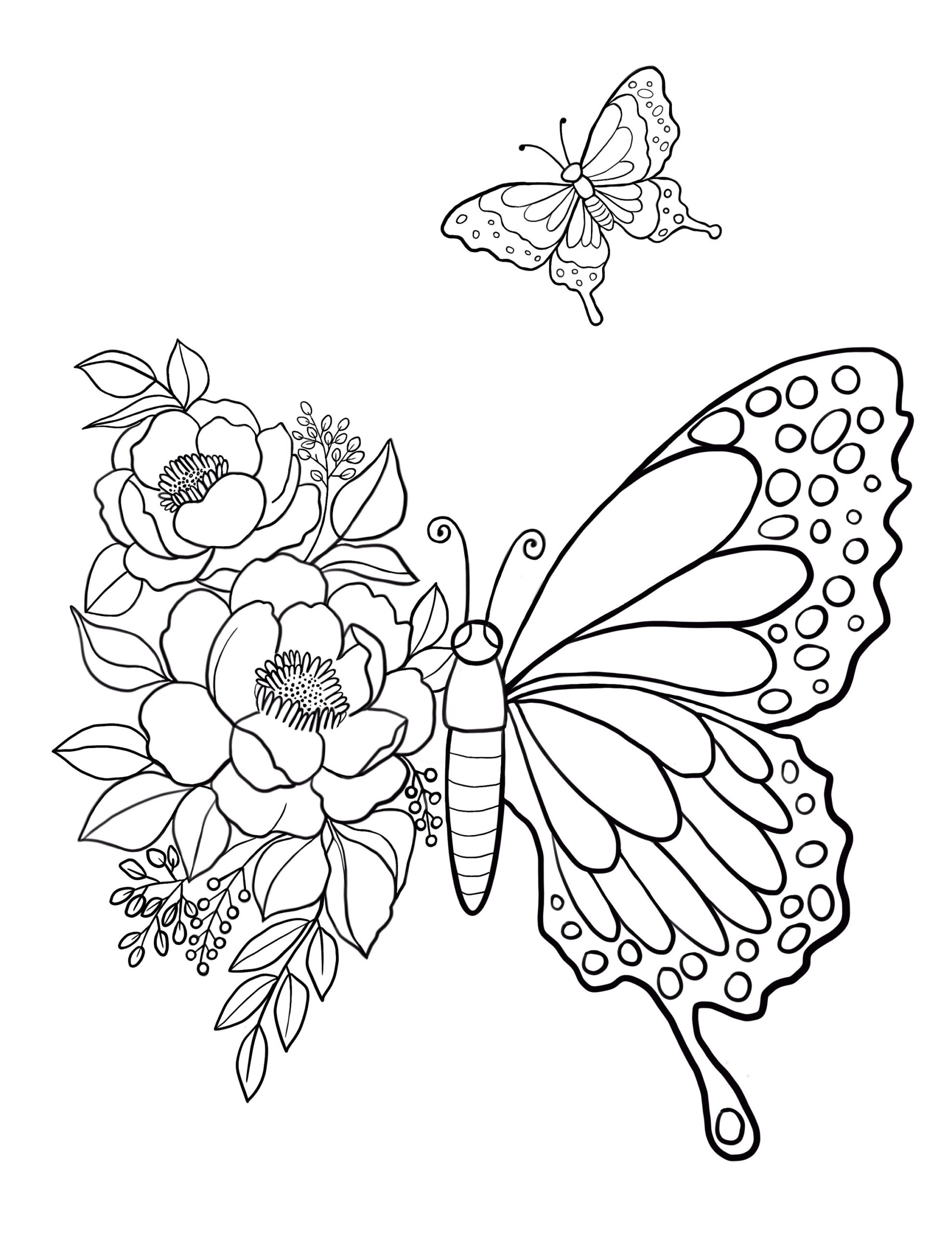 butterfly coloring pages for preschool