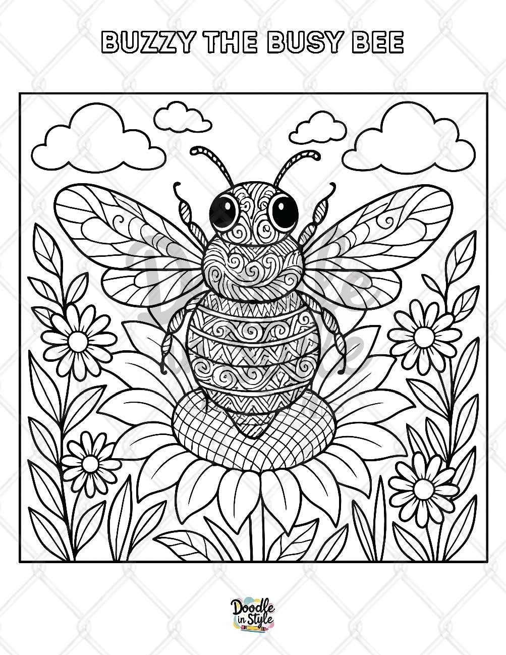 bee coloring pages