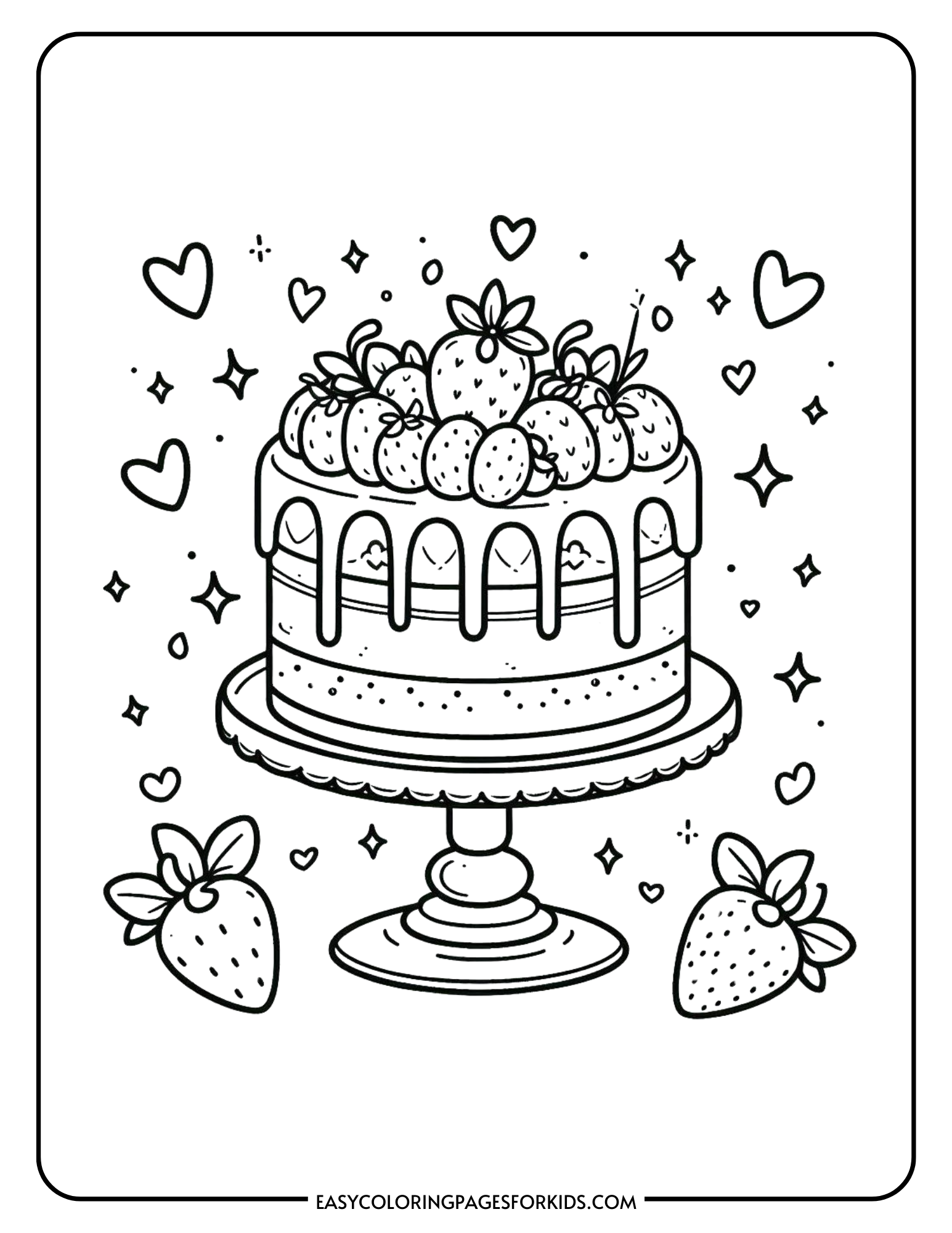 cake coloring page