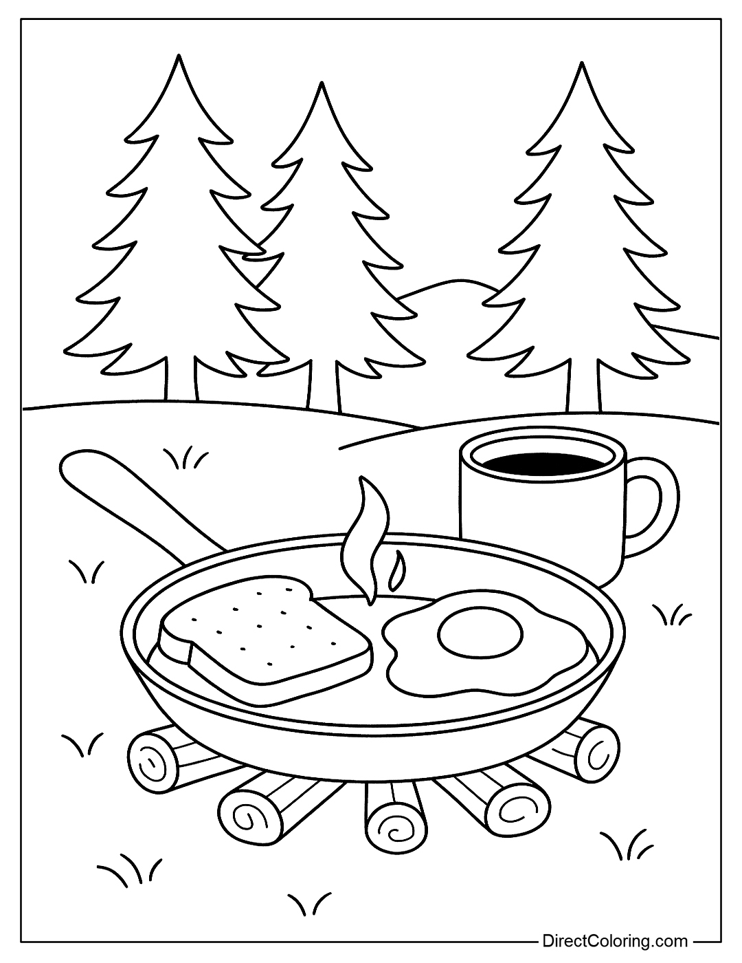Camping Coloring Pages Free PDF To Download And Print
