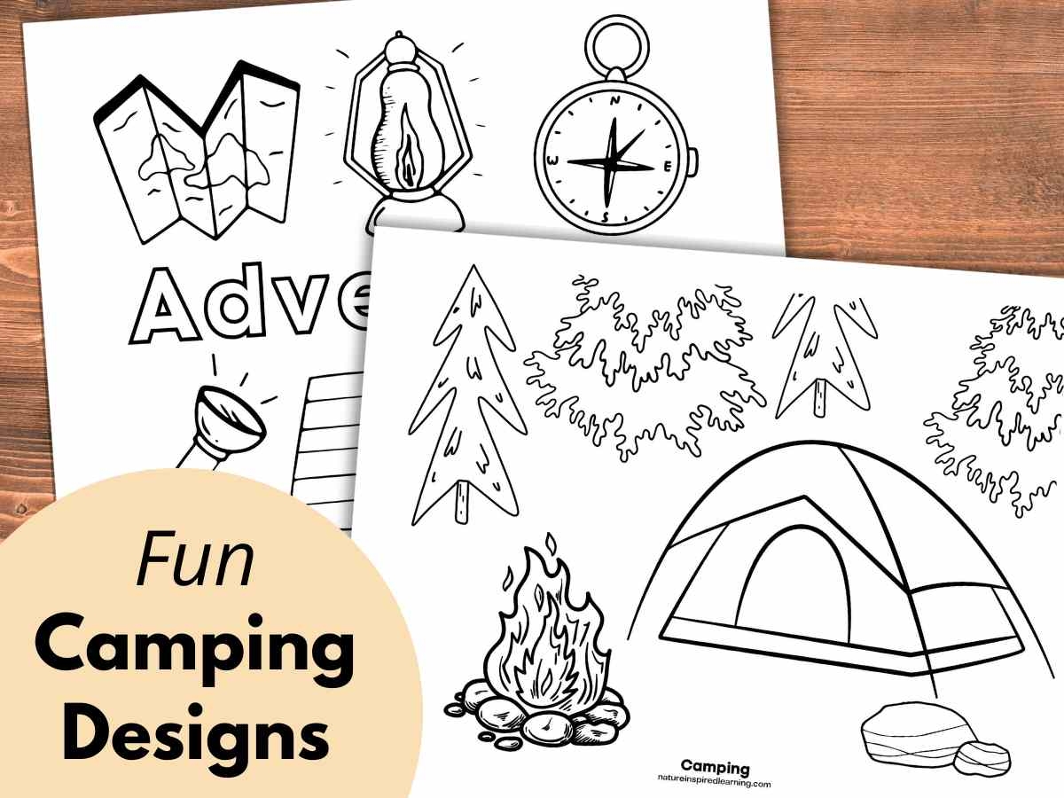 Camping Coloring Pages NEW Nature Inspired Learning