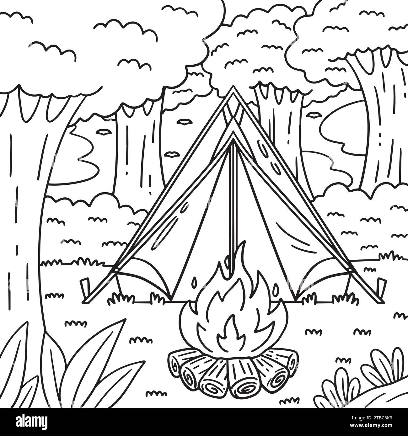 camping coloring pages for preschool