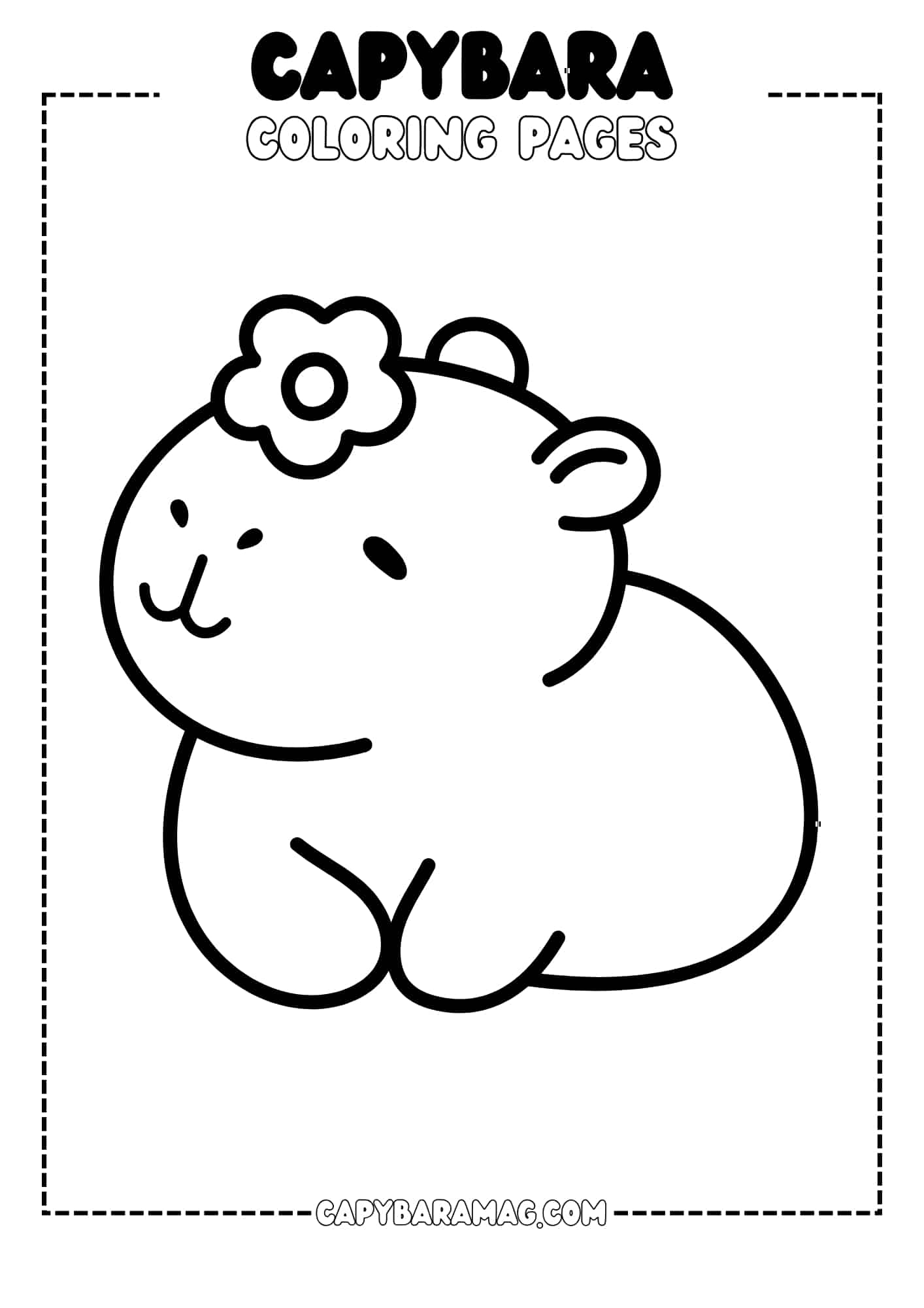 capybara coloring page
